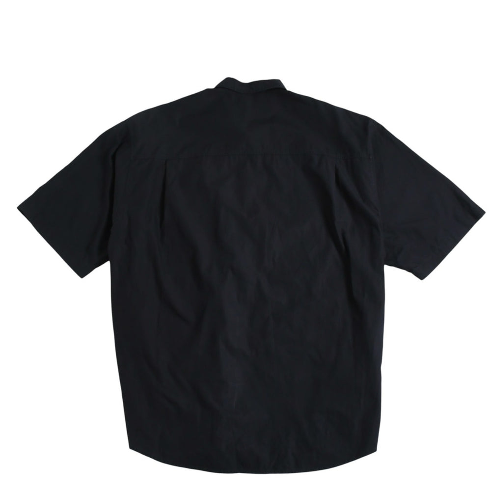 極美品 AURALEE オーラリー 半袖レギュラーカラーシャツ A20SS08TN 半袖シャツ フィンクスコットン ドロップ ブラック リラックスシルエット 中古 4a005217