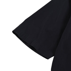 極美品 AURALEE オーラリー 半袖レギュラーカラーシャツ A20SS08TN 半袖シャツ フィンクスコットン ドロップ ブラック リラックスシルエット 中古 4a005217