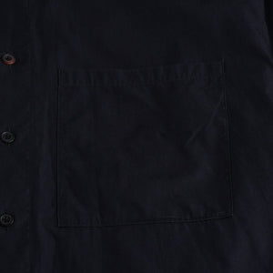 極美品 AURALEE オーラリー 半袖レギュラーカラーシャツ A20SS08TN 半袖シャツ フィンクスコットン ドロップ ブラック リラックスシルエット 中古 4a005217