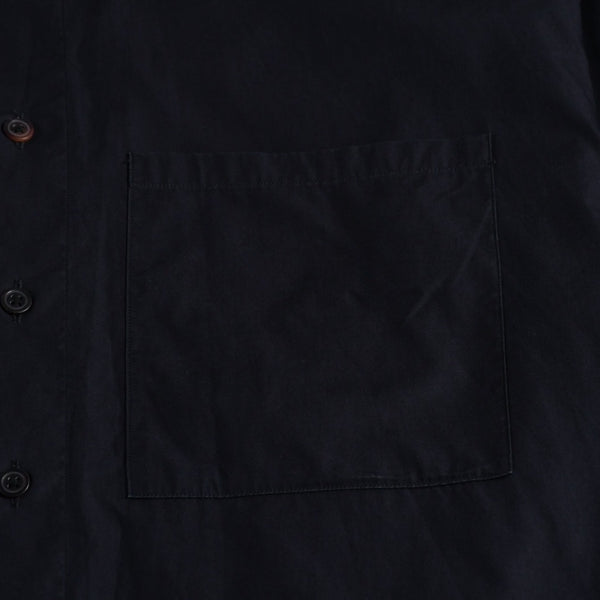 極美品 AURALEE オーラリー 半袖レギュラーカラーシャツ A20SS08TN 半袖シャツ フィンクスコットン ドロップ ブラック リラックスシルエット 中古 4a005217