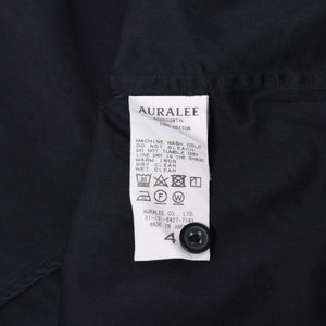 極美品 AURALEE オーラリー 半袖レギュラーカラーシャツ A20SS08TN 半袖シャツ フィンクスコットン ドロップ ブラック リラックスシルエット 中古 4a005217