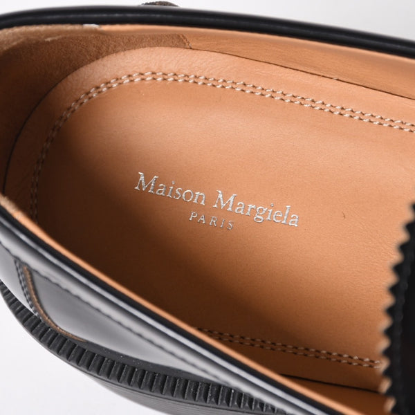 極美品 MAISON MARGIELA メゾンマルジェラ Decortique ローファー シューズ S57WR0150 P7554 カーフレザー サイズ44 ブラック 中古 4a005226