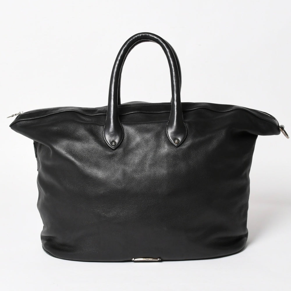 極美品 CHROME HEARTS クロムハーツ GILLES ジル ボストンバッグ セメタリークロスパッチ 22パッチ CHクロス装飾 ブラック 中古 4a005186