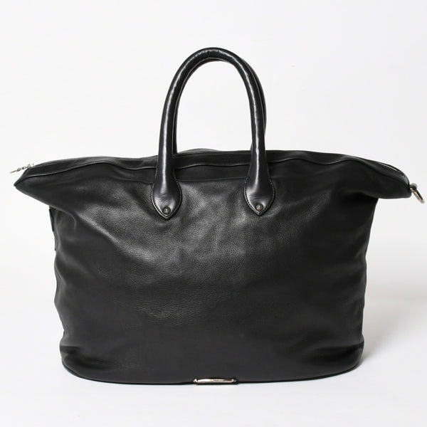 極美品 CHROME HEARTS クロムハーツ GILLES ジル ボストンバッグ セメタリークロスパッチ 22パッチ CHクロス装飾 ブラック 中古 4a005186