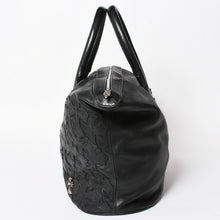 画像をギャラリービューアに読み込む, 極美品 CHROME HEARTS クロムハーツ GILLES ジル ボストンバッグ セメタリークロスパッチ 22パッチ CHクロス装飾 ブラック 中古 4a005186