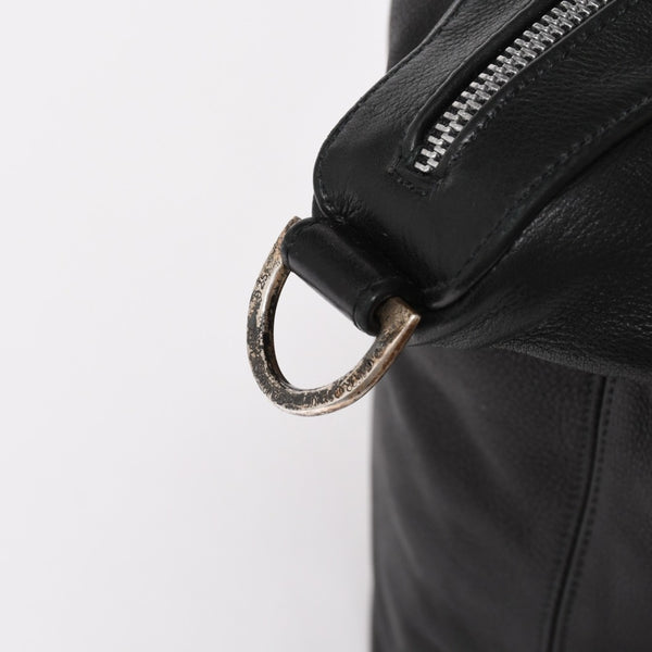極美品 CHROME HEARTS クロムハーツ GILLES ジル ボストンバッグ セメタリークロスパッチ 22パッチ CHクロス装飾 ブラック 中古 4a005186