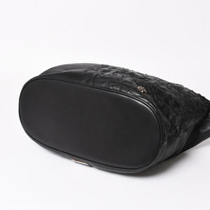 極美品 CHROME HEARTS クロムハーツ GILLES ジル ボストンバッグ セメタリークロスパッチ 22パッチ CHクロス装飾 ブラック 中古 4a005186