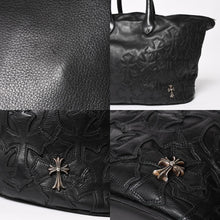 画像をギャラリービューアに読み込む, 極美品 CHROME HEARTS クロムハーツ GILLES ジル ボストンバッグ セメタリークロスパッチ 22パッチ CHクロス装飾 ブラック 中古 4a005186
