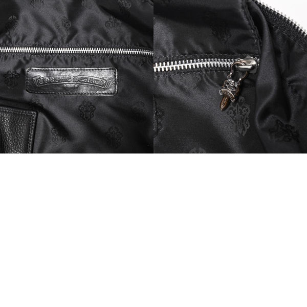 極美品 CHROME HEARTS クロムハーツ GILLES ジル ボストンバッグ セメタリークロスパッチ 22パッチ CHクロス装飾 ブラック 中古 4a005186