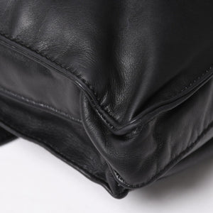CHROME HEARTS クロムハーツ F-SLINGER レザーショルダーバッグ ダガージップ CHプラス クロスボール セメタリークロスパッチ ブラック レザー シルバー925 美品 中古 4a005233
