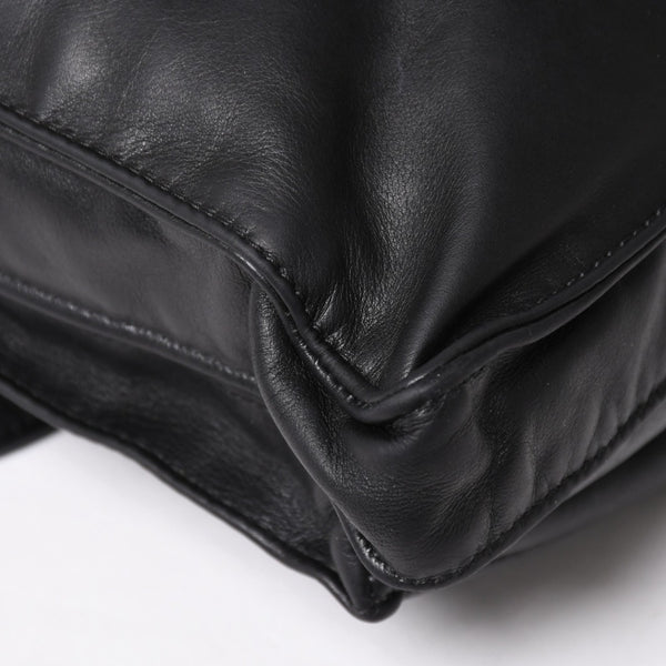 CHROME HEARTS クロムハーツ F-SLINGER レザーショルダーバッグ ダガージップ CHプラス クロスボール セメタリークロスパッチ ブラック レザー シルバー925 美品 中古 4a005233