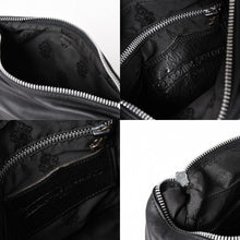 画像をギャラリービューアに読み込む, CHROME HEARTS クロムハーツ F-SLINGER レザーショルダーバッグ ダガージップ CHプラス クロスボール セメタリークロスパッチ ブラック レザー シルバー925 美品 中古 4a005233