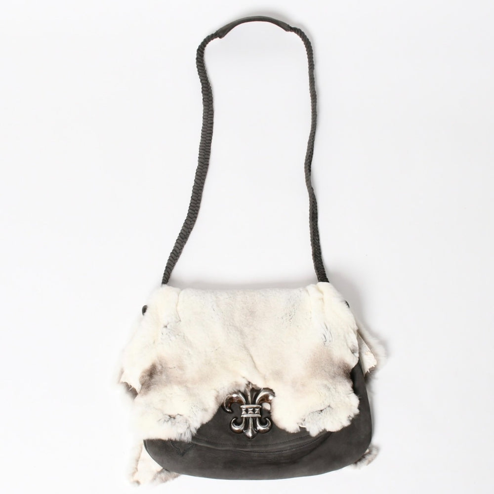 New and unused CHROME HEARTS BAGMAIL BS FLUER Mail bag BS flare shoulder bag Nubuck Silver 925 Used 4a005207
