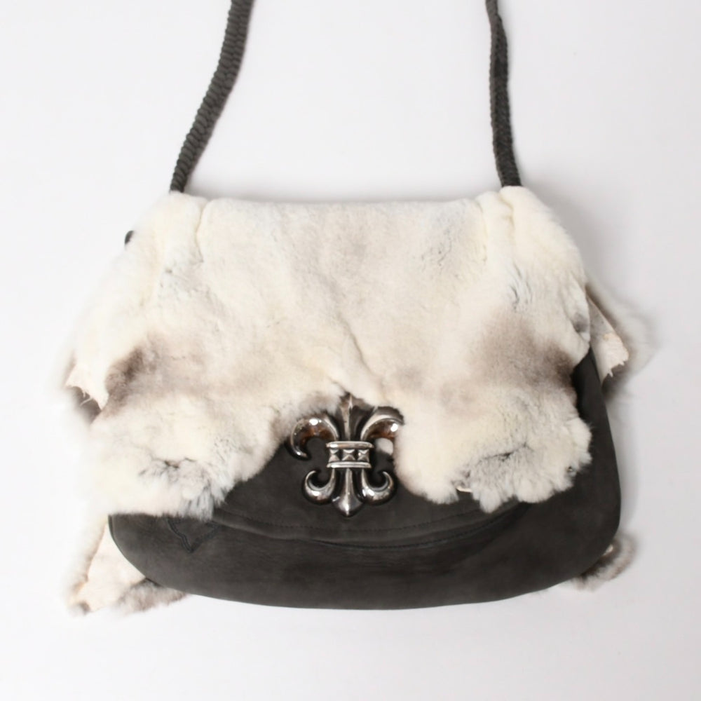 New and unused CHROME HEARTS BAGMAIL BS FLUER Mail bag BS flare shoulder bag Nubuck Silver 925 Used 4a005207