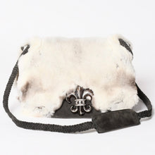 画像をギャラリービューアに読み込む, 新品未使用 CHROME HEARTS クロムハーツ BAGMAIL BS FLUER メールバッグ BSフレア ショルダーバッグ ヌバック シルバー925 中古 4a005207