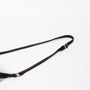 CHROME HEARTS クロムハーツ F-SLINGER レザーショルダーバッグ ダガージップ CHプラス クロスボール セメタリークロスパッチ ブラック レザー シルバー925 美品 中古 4a005233