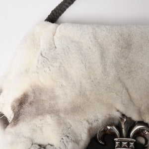 新品未使用 CHROME HEARTS クロムハーツ BAGMAIL BS FLUER メールバッグ BSフレア ショルダーバッグ ヌバック シルバー925 中古 4a005207