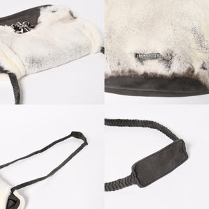 新品未使用 CHROME HEARTS クロムハーツ BAGMAIL BS FLUER メールバッグ BSフレア ショルダーバッグ ヌバック シルバー925 中古 4a005207