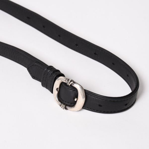 CHROME HEARTS クロムハーツ F-SLINGER レザーショルダーバッグ ダガージップ CHプラス クロスボール セメタリークロスパッチ ブラック レザー シルバー925 美品 中古 4a005233