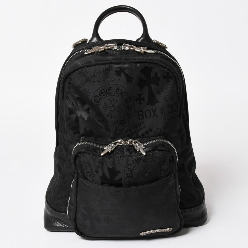 New and unused CHROME HEARTS 7TH GRADE MINI Seventh grade mini backpack nylon jacquard all over pattern new model used 4a005184