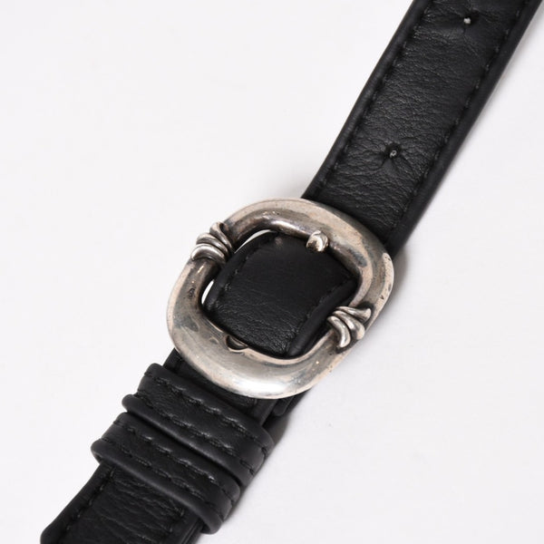 CHROME HEARTS クロムハーツ F-SLINGER レザーショルダーバッグ ダガージップ CHプラス クロスボール セメタリークロスパッチ ブラック レザー シルバー925 美品 中古 4a005233