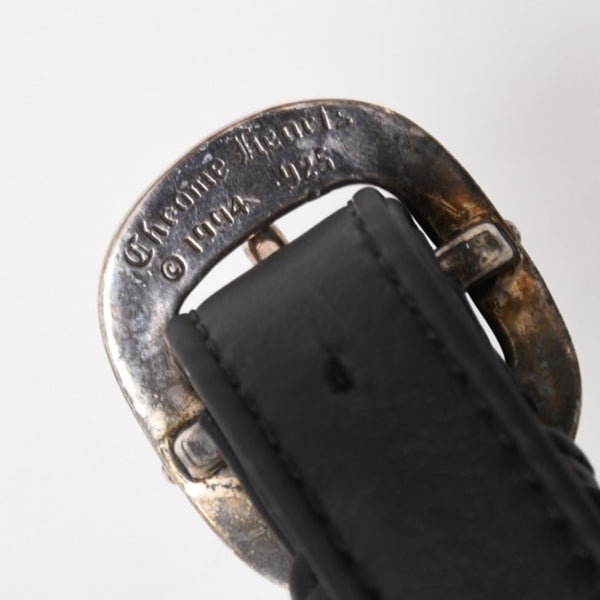CHROME HEARTS クロムハーツ F-SLINGER レザーショルダーバッグ ダガージップ CHプラス クロスボール セメタリークロスパッチ ブラック レザー シルバー925 美品 中古 4a005233