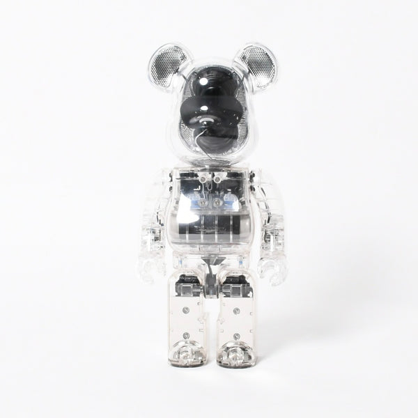 極美品 BE@RBRICK ベアブリック Bearbrick Audio サイズ400% オーディオ Bluetooth フィギュア ホビー クリア 中古 4a005238