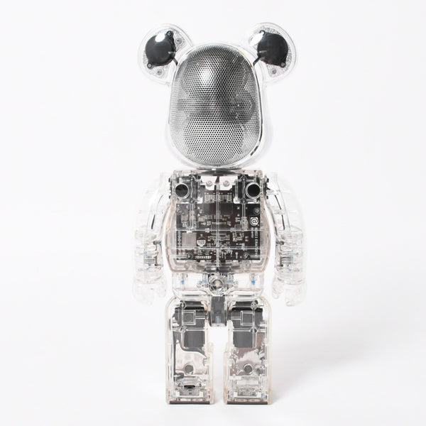 極美品 BE@RBRICK ベアブリック Bearbrick Audio サイズ400% オーディオ Bluetooth フィギュア ホビー クリア 中古 4a005238
