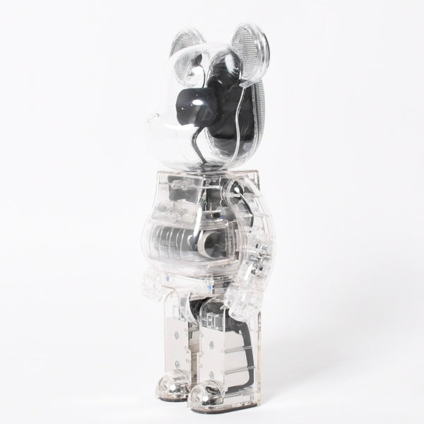 極美品 BE@RBRICK ベアブリック Bearbrick Audio サイズ400% オーディオ Bluetooth フィギュア ホビー クリア 中古 4a005238