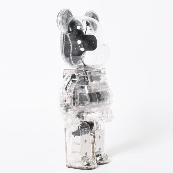 極美品 BE@RBRICK ベアブリック Bearbrick Audio サイズ400% オーディオ Bluetooth フィギュア ホビー クリア 中古 4a005238