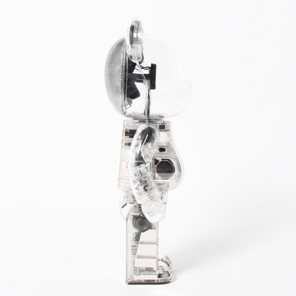 極美品 BE@RBRICK ベアブリック Bearbrick Audio サイズ400% オーディオ Bluetooth フィギュア ホビー クリア 中古 4a005238