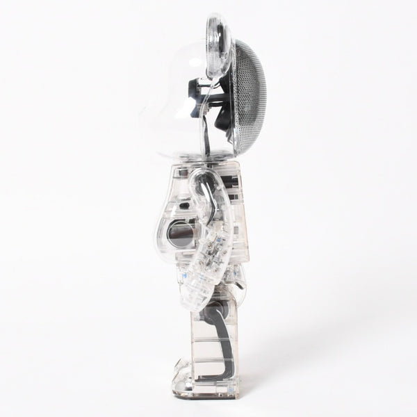 極美品 BE@RBRICK ベアブリック Bearbrick Audio サイズ400% オーディオ Bluetooth フィギュア ホビー クリア 中古 4a005238