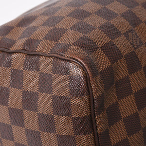 極美品 LOUIS VUITTON ルイヴィトン スピーディ30 ハンドバッグ ダミエキャンバス N41531 ゴールド金具 ブラウン 中古 4a005241