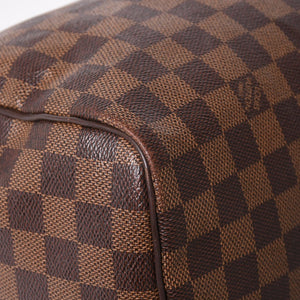 極美品 LOUIS VUITTON ルイヴィトン スピーディ30 ハンドバッグ ダミエキャンバス N41531 ゴールド金具 ブラウン 中古 4a005241