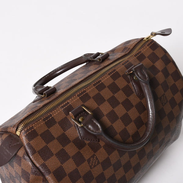 極美品 LOUIS VUITTON ルイヴィトン スピーディ30 ハンドバッグ ダミエキャンバス N41531 ゴールド金具 ブラウン 中古 4a005241