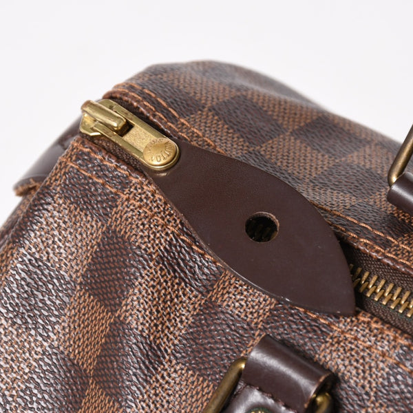 極美品 LOUIS VUITTON ルイヴィトン スピーディ30 ハンドバッグ ダミエキャンバス N41531 ゴールド金具 ブラウン 中古 4a005241