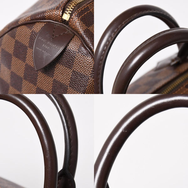 極美品 LOUIS VUITTON ルイヴィトン スピーディ30 ハンドバッグ ダミエキャンバス N41531 ゴールド金具 ブラウン 中古 4a005241