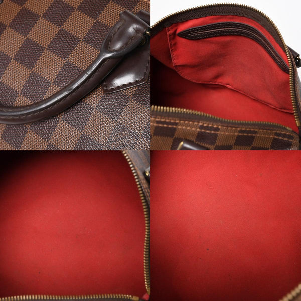 極美品 LOUIS VUITTON ルイヴィトン スピーディ30 ハンドバッグ ダミエキャンバス N41531 ゴールド金具 ブラウン 中古 4a005241