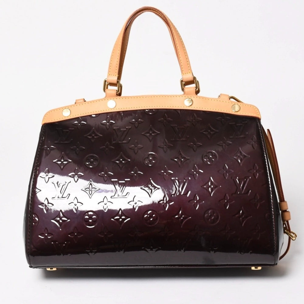 極美品 LOUIS VUITTON ルイヴィトン モノグラムヴェルニ ブレアMM M91619 2WAY ハンドバッグ アマラント ゴールド金具 中古 4a005248
