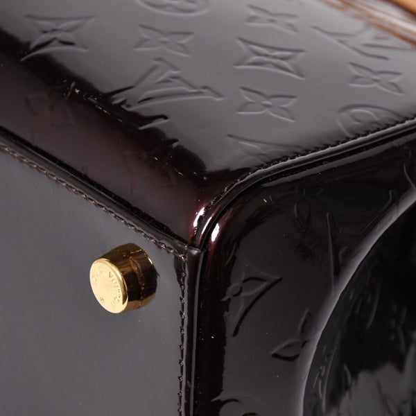 極美品 LOUIS VUITTON ルイヴィトン モノグラムヴェルニ ブレアMM M91619 2WAY ハンドバッグ アマラント ゴールド金具 中古 4a005248