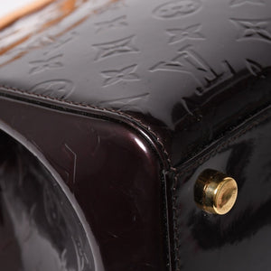 極美品 LOUIS VUITTON ルイヴィトン モノグラムヴェルニ ブレアMM M91619 2WAY ハンドバッグ アマラント ゴールド金具 中古 4a005248