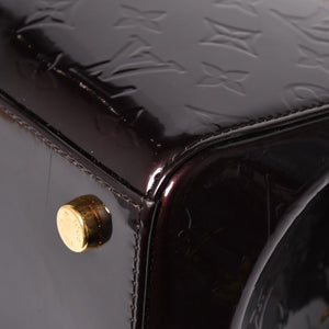 極美品 LOUIS VUITTON ルイヴィトン モノグラムヴェルニ ブレアMM M91619 2WAY ハンドバッグ アマラント ゴールド金具 中古 4a005248