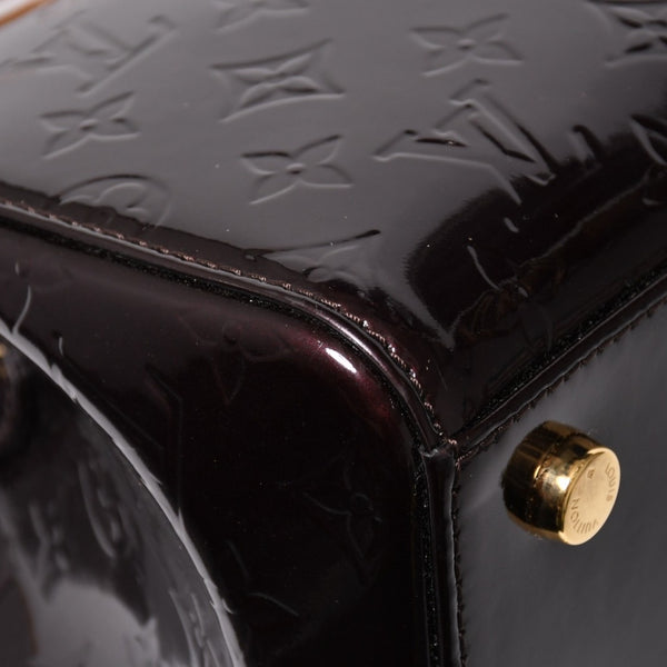 極美品 LOUIS VUITTON ルイヴィトン モノグラムヴェルニ ブレアMM M91619 2WAY ハンドバッグ アマラント ゴールド金具 中古 4a005248
