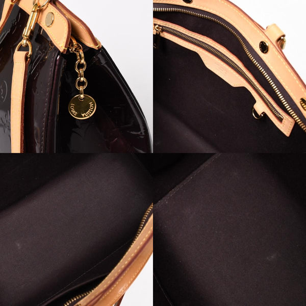 極美品 LOUIS VUITTON ルイヴィトン モノグラムヴェルニ ブレアMM M91619 2WAY ハンドバッグ アマラント ゴールド金具 中古 4a005248
