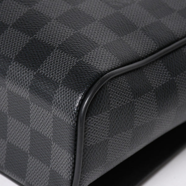 LOUIS VUITTON ルイヴィトン ディストリクトPM メッセンジャーバッグ N41028 ダミエグラフィットキャンバス ブラック グレー ショルダーバッグ シルバー金具 中古 4a004840
