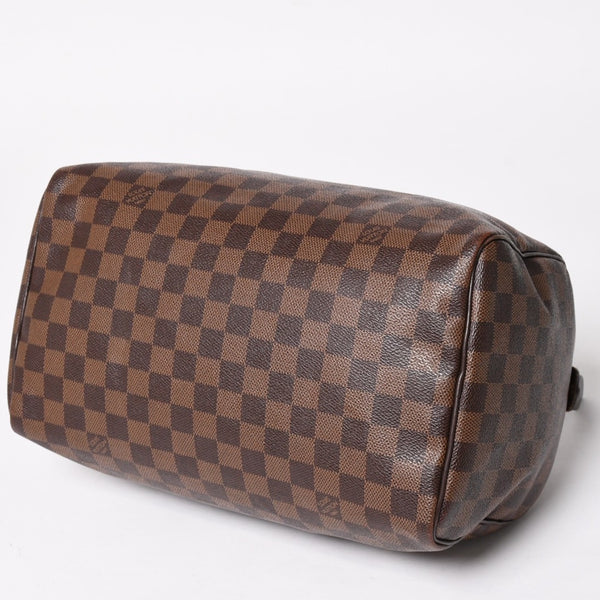 極美品 LOUIS VUITTON ルイヴィトン スピーディ30 ハンドバッグ ダミエキャンバス N41531 ゴールド金具 ブラウン 中古 4a005241