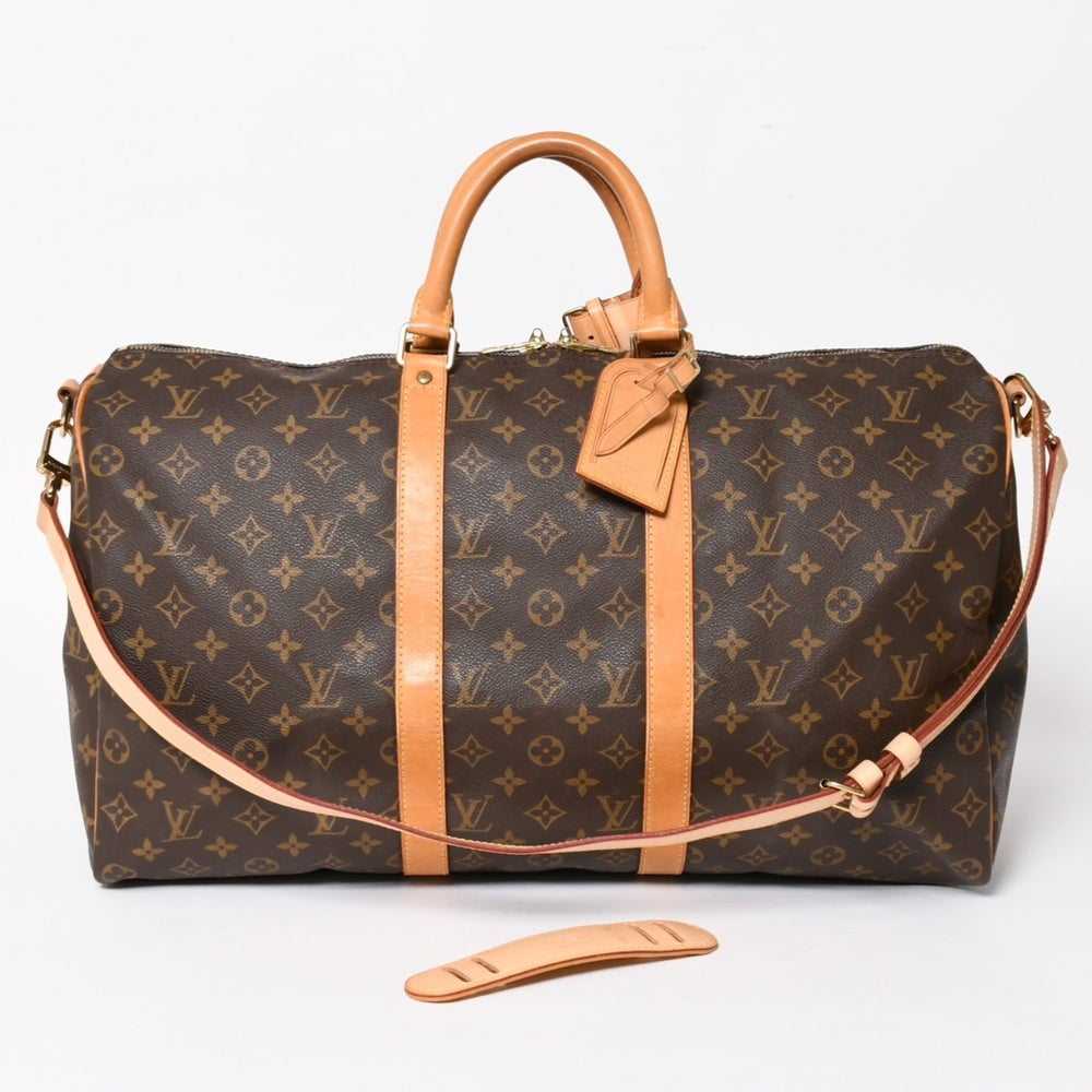 LOUIS VUITTON ルイヴィトン モノグラム キーポルバンドリエール50 ブラウン M41416 ボストンバッグ 美品 中古 4a005242