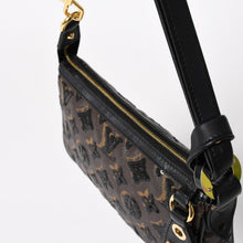 Load image into Gallery viewer, LOUIS VUITTON ルイヴィトン モノグラムスパンコール ポシェットアクセソワール ショルダーバッグ M26473 ブラック ブラウン ゴールド金具 美品 中古 4a004863
