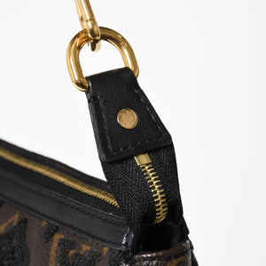 LOUIS VUITTON ルイヴィトン モノグラムスパンコール ポシェットアクセソワール ショルダーバッグ M26473 ブラック ブラウン ゴールド金具 美品 中古 4a004863