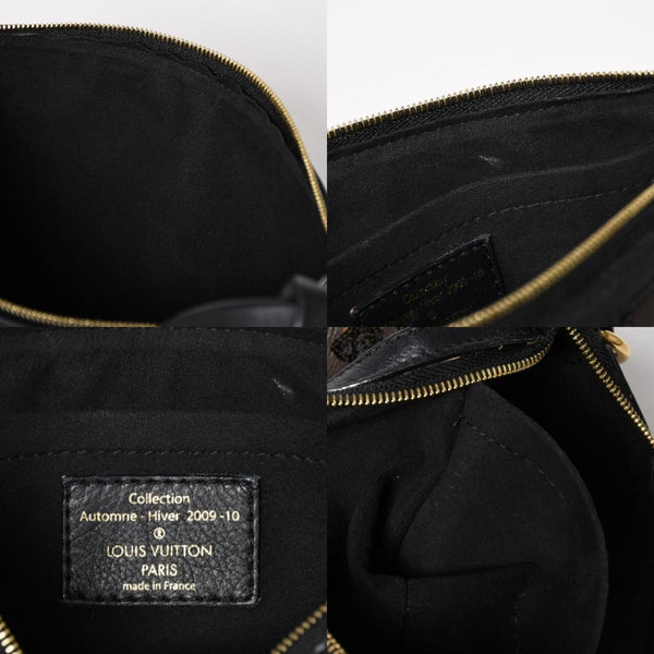 LOUIS VUITTON ルイヴィトン モノグラムスパンコール ポシェットアクセソワール ショルダーバッグ M26473 ブラック ブラウン ゴールド金具 美品 中古 4a004863